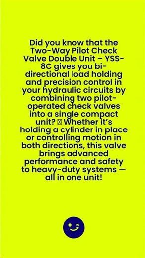 Two Way Pilot Check Valve Double Unit – YSS-8C | HFD Hydraulic