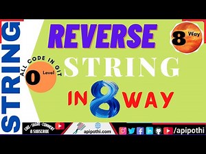 17 Write a java program to reverse each word of a given string || APIPOTHI
