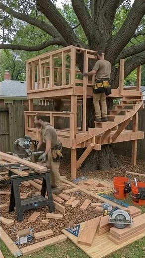 We Built My Dog a 2-Story Treehouse 🐶🌳