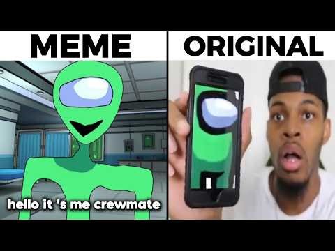 Hello It's Me Crewmate Meme vs Original