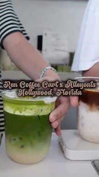 ren coffee cart x alley cats #FoodReview #Foodie #Hollywood #FortLauderdale #Matcha #Coffee