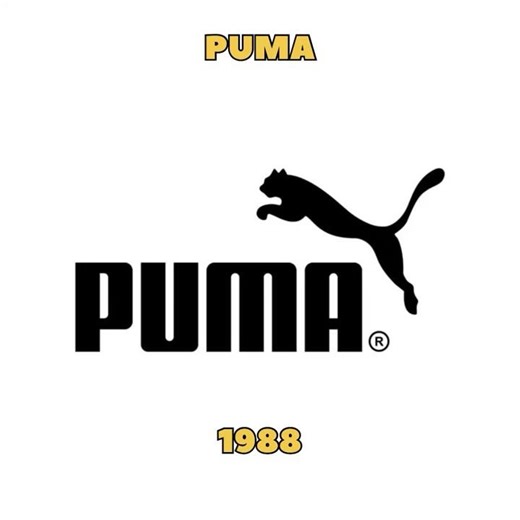 PUMA logo evolution 1988-1948