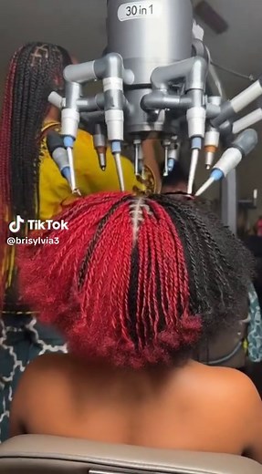 Stunning Red and Black Hair Transformation