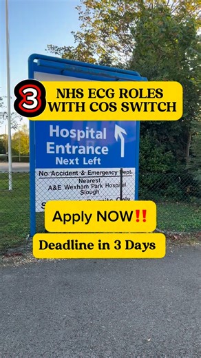 Deadline in 2 days📍Comment ECG for link to join only 2 Slots left. Apply Now for these NHS ECG Roles offering COS. International applicants are welcomed. #grammartorialeducation #australiavisa #newzealandvisa #travelabroad #nhsjobs | Grammartorial Education