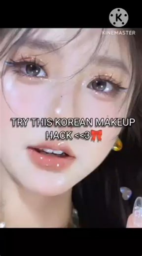 easy korean makeup tutorial hack 🎀#shortvideo