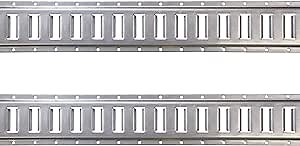 US Cargo Control E-Track, Made in USA, 12 Gauge Steel 5 FT Galvanized Rails (2-Pack) - Horizontal E-Track Rails for Trailers, Garages, Cargo Vans - 6,000 Pounds Break Strength Per Slot