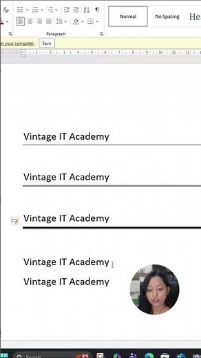 MS Word Keyboard Shortcut for Underline #shortcutkeys#shortsfeed