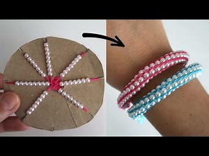 😍 Thread Bracelet That Anyone Can Make - Kumihimo Beaded Bracelet - DIY