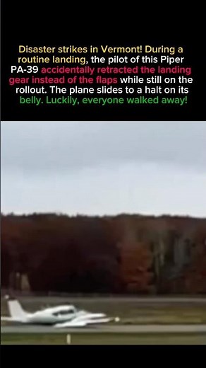 Piper Twin Comanche Gear Collapse During Landing! #aviation