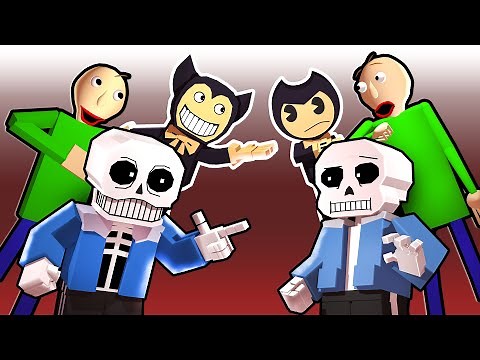 Anemaniac FNF - Baldi and Sans Mix Animated , Vs Fake Verisons