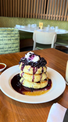 Delicious Pancakes Over Flowers for Valentine's Day
