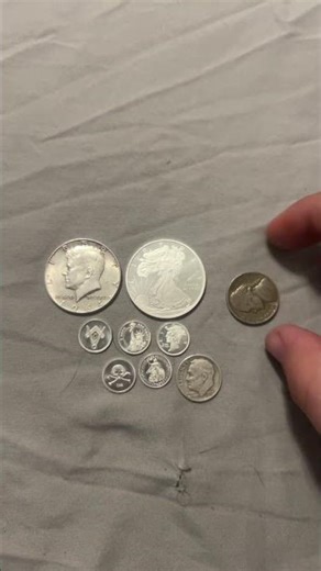 My silver stack part 3 #preciousmetalsinvestment #silvercoins #silver #silverstacking