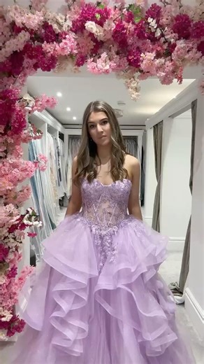 Gurbani London,G2631,lilac,corset ball gown | prom dress Coventry | The Prom House Balsall Common