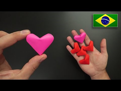 Kirigami: Coração 3D - Tutorial PT-BR