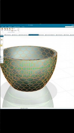 Siemens NX 2212 - Hexagonal Bowl Via Algorithmic Modeling ‪@NxTutor‬