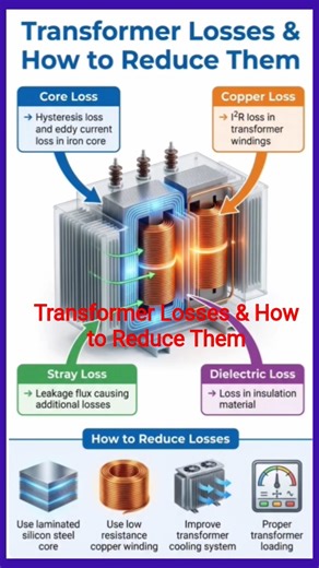 Transformer Losses & How to Reduce Them 👍 #shorts #transformers #thermalpowerplant #boiler