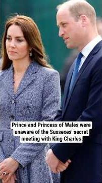 Prince and Princess of Wales were unaware of the Sussexes' secret meeting with King Charles