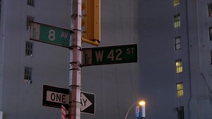 Street Sign Flashing in Light New York | Free Stock Video Footage
