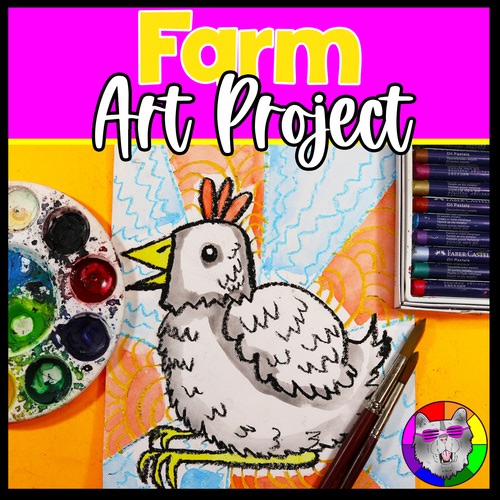 Line Art Lesson Farm Chicken Art Project Agriculture Art Lesson Art Activity