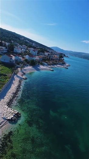 Arbanija 🇭🇷Otok Ciovo #travel #croatia #beach #viral #drone