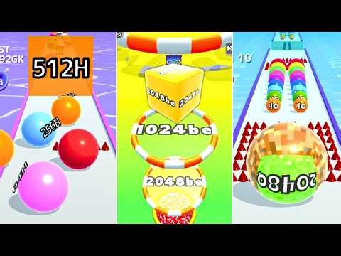 LIVE 🔴 24/7 | Original vs Minecraft Ball Run 2048, Jelly Run, Infinity Play | Ball Games Hub