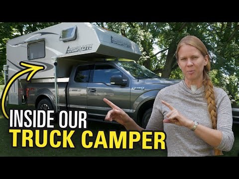 Inside Our 8.5-foot Truck Camper (Emily & Clark's Road Trip Ep. 1)