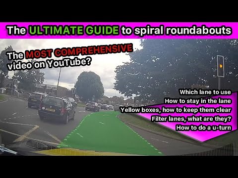 The ULTIMATE GUIDE to spiral (Gyratory) roundabouts | Tushmore multi-lane roundabout, Crawley.