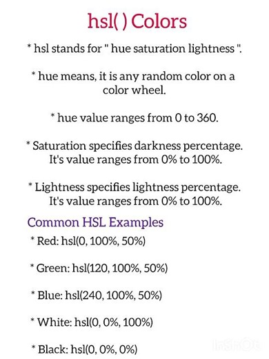 Hsl Colors #hslcolors #csscolorproperties #css #css3 #cascadingstylesheets