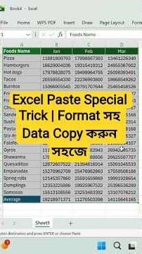 Excel Paste Special Trick | Format সহ Data Copy করুন সহজে #datasheets #excel #shorts
