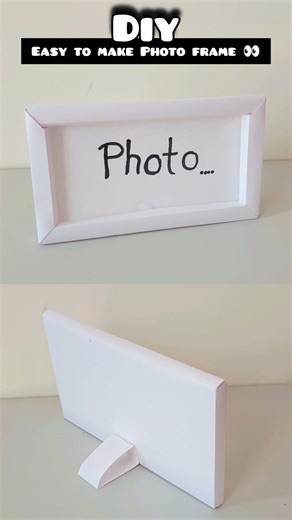 DIY 😱 how to make very easy photo frame your beautiful photo #diy #photoframe #how #papercraft 🖼️