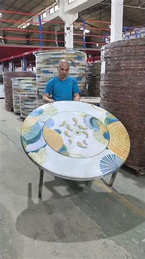 #FactoryPhotos New and popular stainless steel folding dining table. Made entirely of thickened