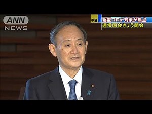 通常国会きょう開会　コロナ対策が最大の焦点に(2021年1月18日)