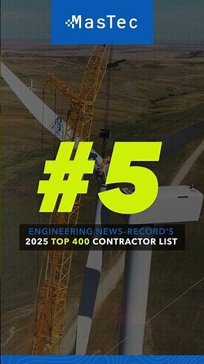 MasTec CE&I 2025 ENR (Engineering News-Record) Sourcebook Top Contractor Rankings