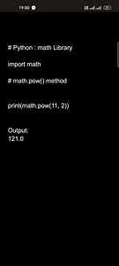 Python : math.pow() method