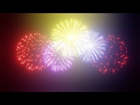 A to G Shapes of fireworks with Blender. (Shape A): Particle system settings #1
