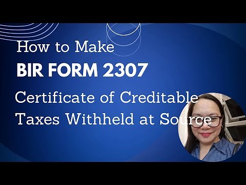 HOW TO MAKE BIR FORM 2307 THIRD QUARTER 2025