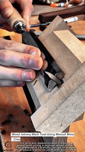 Wood Joinery Work Tool Using Manual Wood Chisel #worktool