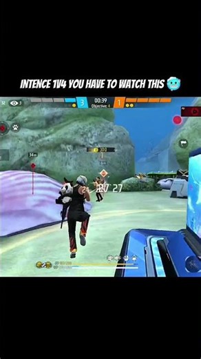 intence 1v4 clutch / free fire #gaming #shorts