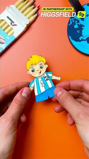 DIY Finger Soccer?! ⚽ Make Cute Tiny Players! 🎨 #Kids #DIY #Fun