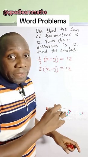 Solve Word Problems Using Simultaneous Equations