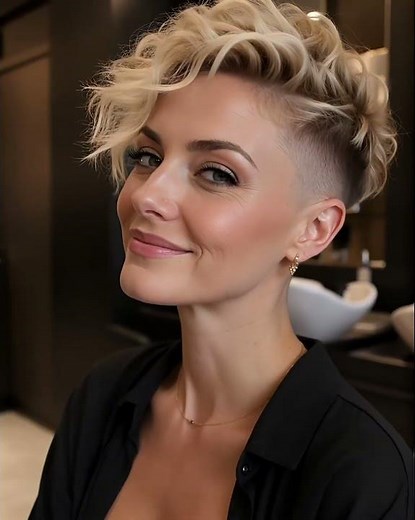 Lockiger Undercut Pixie ✂️ Volumen, Locken & Mutiger Style