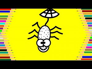 Πως να Ζωγραφίσω μια Αράχνη | Ζωγραφική για Παιδιά βήμα βήμα | How to draw a spider