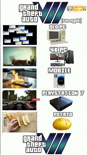 GTA 7 on PS7 vs Mobile is INSANE 🤯 #gta #console #shorts
