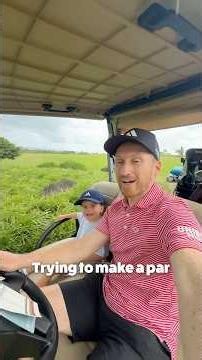 Fathers Day Golf Challenge (alternate shot) Day 5 trying to make a par with my 5 year old son Rupert