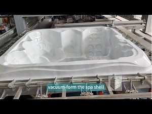 semi-finished acrylic shell for outdoor spa hot tub, with all the delicate curves and contours.