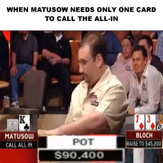 WHEN MATUSOW NEEDS ONLY ONE CARD TO CALL THE ALL-IN | Verity