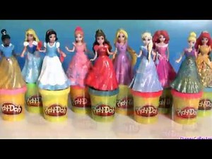 Disney Princess Play-Doh MagiClip Coleção Merida Belle Ariel Elsa Anna - Massinha play doh