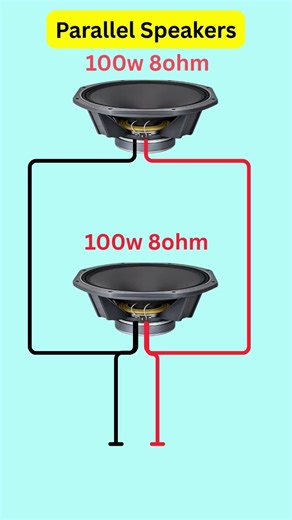 How to Wire Speakers in Parallel: 8Ω to 4Ω 🔊#speakerwiring#caraudio#audioengineering#electronics
