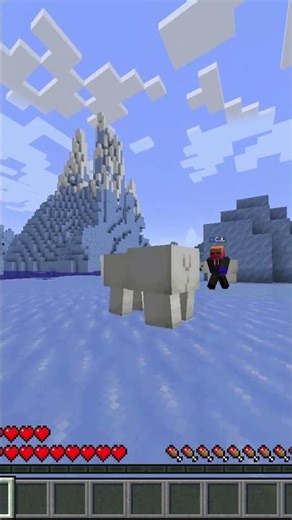 Hiding as a minecraft polar bear
