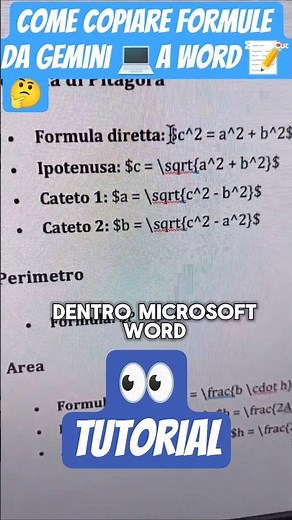 COME COPIARE FORMULE DA GEMINI A WORD 💻📝 #tutorial